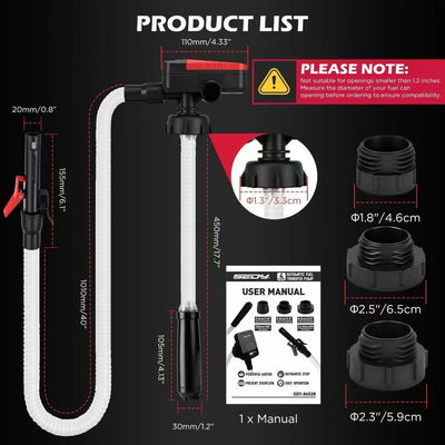 No-Spill Auto-Stop Fuel Pump
