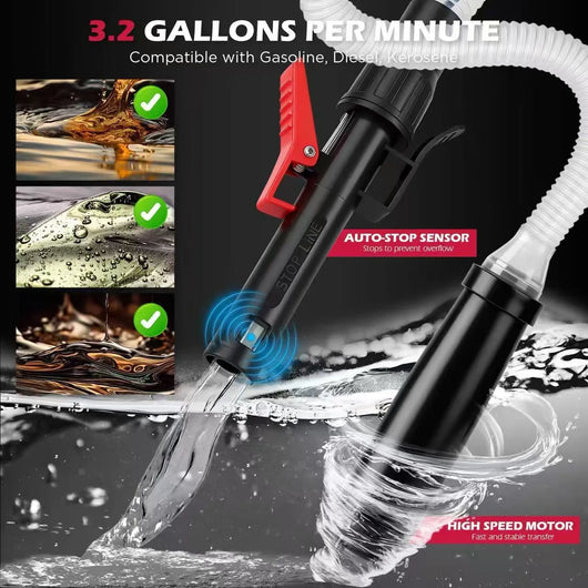 No-Spill Auto-Stop Fuel Pump